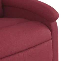 vidaXL Sillas-Sillón de masaje reclinable eléctrico tela rojo tinto