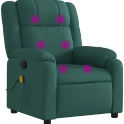 vidaXL Sillas-Sillón de masaje reclinable de tela