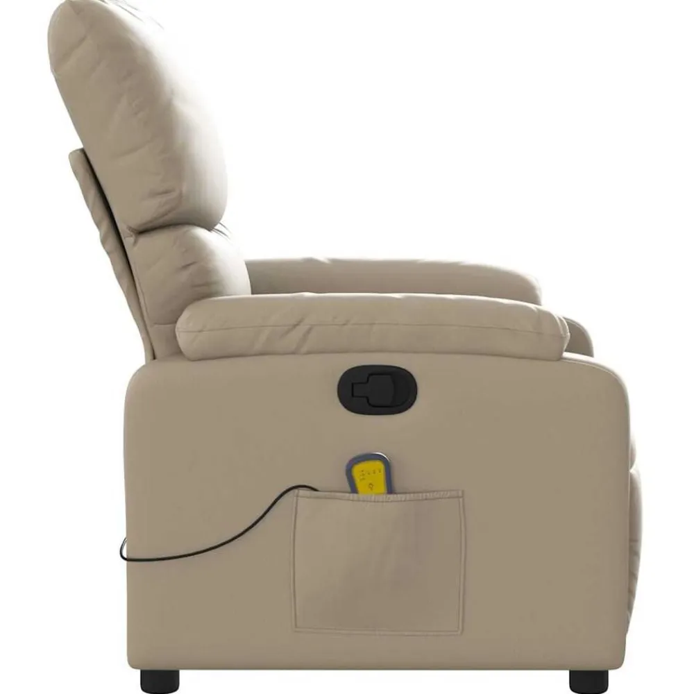 vidaXL Sillas-Sillón de masaje reclinable cuero sintético color