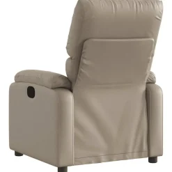 vidaXL Sillas-Sillón de masaje reclinable cuero sintético color
