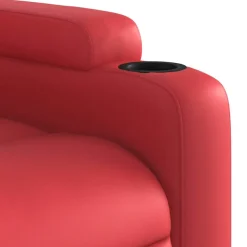 vidaXL Sillón de masaje reclinable cuero sintético Rojo Discount