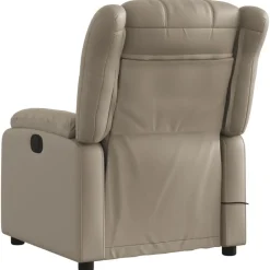 vidaXL Sillón de masaje reclinable cuero sintético color Capuchino Hot