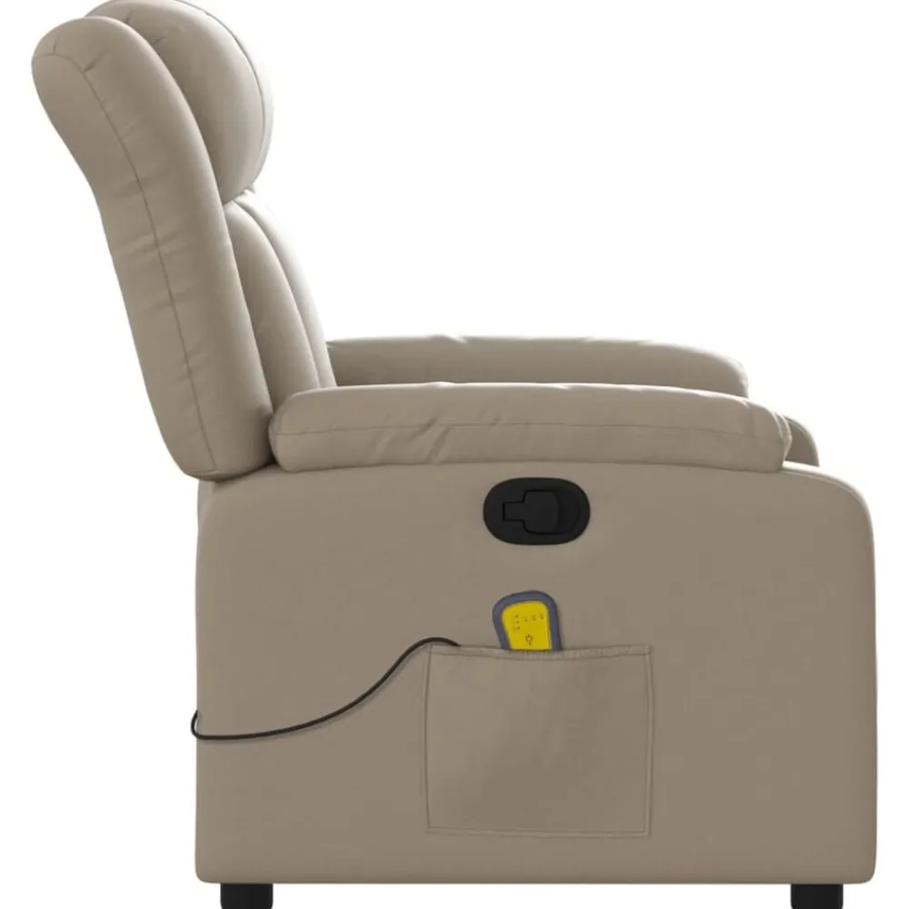 vidaXL Sillón de masaje reclinable cuero sintético color Capuchino Hot