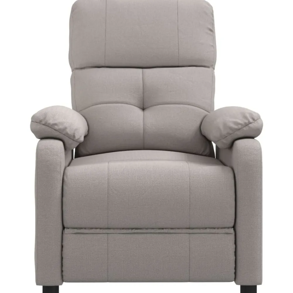 vidaXL Sillas-Sillón de masaje reclinable de tela gris