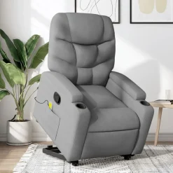 vidaXL Sillas-Sillón de masaje reclinable de pie de tela