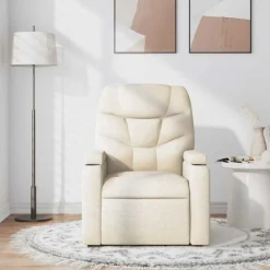 vidaXL Sillas-Sillón de masaje reclinable de tela