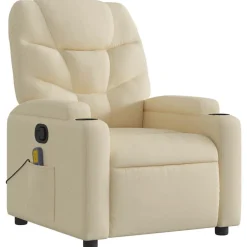 vidaXL Sillas-Sillón de masaje reclinable de tela
