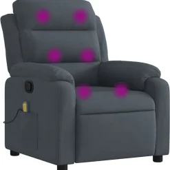 vidaXL Sillas-Sillón de masaje reclinable de terciopelo