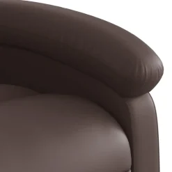 vidaXL Sillón de masaje reclinable eléctrico cuero sintético marrón Marrón Outlet