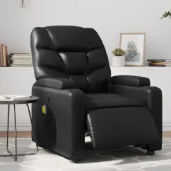 vidaXL Sillas-Sillón de masaje reclinable eléctrico cuero sintético