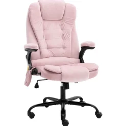 vidaXL Sillón de oficina de masaje terciopelo Rosa Sale
