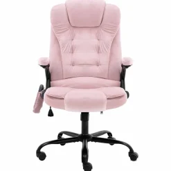 vidaXL Sillón de oficina de masaje terciopelo Rosa Sale