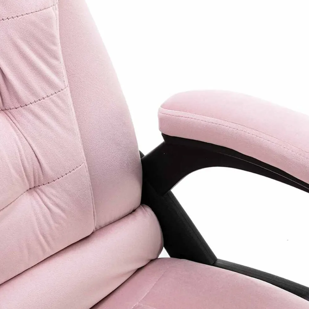 vidaXL Sillón de oficina de masaje terciopelo Rosa Sale