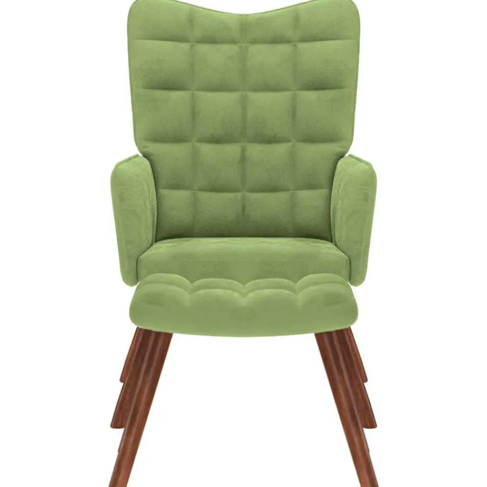 vidaXL Sillas-Sillón de relax con reposapiés terciopelo