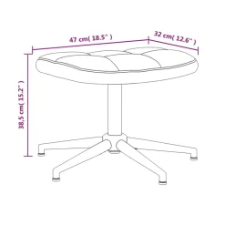 vidaXL Sillas-Sillón de relax con taburete terciopelo marrón