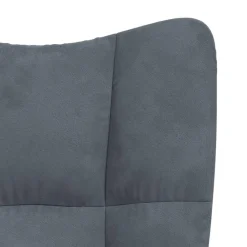 vidaXL Sillón de relax con taburete terciopelo Gris oscuro Hot