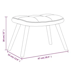 vidaXL Sillas-Sillón de relax con taburete terciopelo