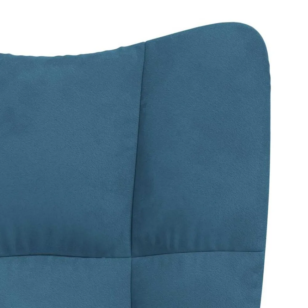 vidaXL Sillas-Sillón de relax con taburete terciopelo