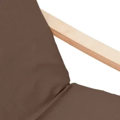vidaXL Sillón de relax con taburete tela marrón oscuro Marr&oacute;n Outlet