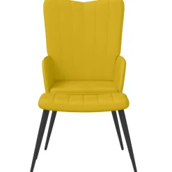 vidaXL Sillas-Sillón de relax con taburete terciopelo