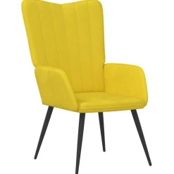 vidaXL Sillas-Sillón de relax con taburete terciopelo