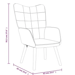 vidaXL Sillas-Sillón de relax con reposapiés de tela color