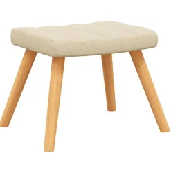 vidaXL Sillas-Sillón de relax con reposapiés de tela color