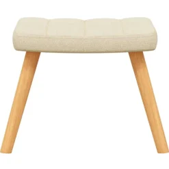 vidaXL Sillas-Sillón de relax con reposapiés de tela color
