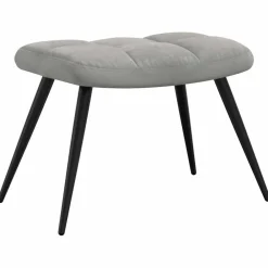 vidaXL Sillón de relax con taburete de terciopelo Gris claro Discount
