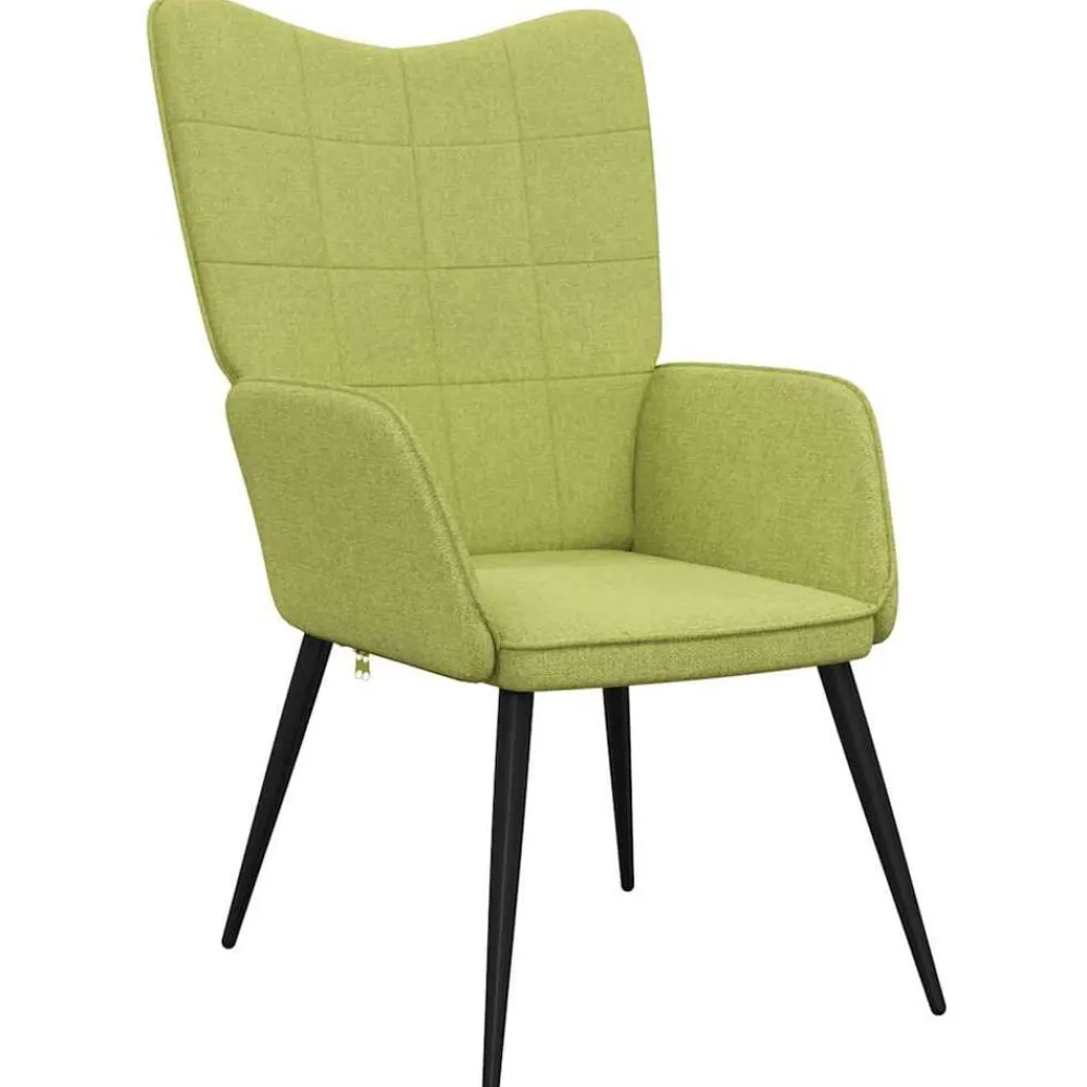 vidaXL Sillas-Sillón de relax con reposapiés tela