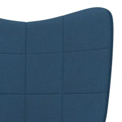 vidaXL Sillón de relax con reposapiés tela Azul New