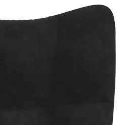 vidaXL Sillón de relax con taburete terciopelo Negro Hot