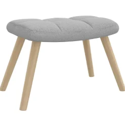 vidaXL Sillón de relax con reposapiés tela Gris nube Discount