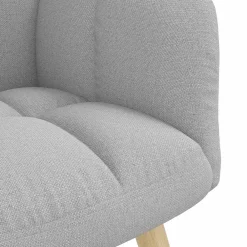 vidaXL Sillón de relax con reposapiés tela Gris nube Discount