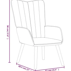vidaXL Sillas-Sillón de relax de terciopelo