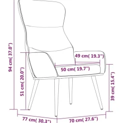 vidaXL Sillas-Sillón de relax de tela