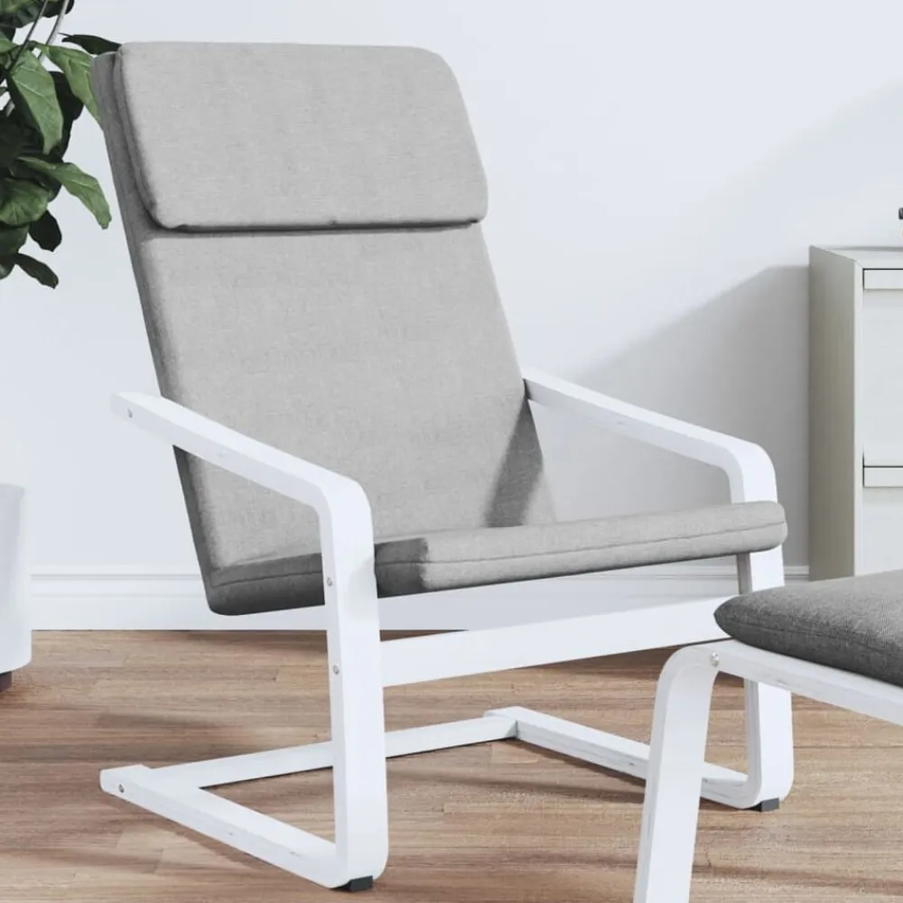 vidaXL Sillas-Sillón de relax de tela gris claro