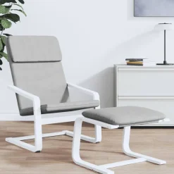 vidaXL Sillas-Sillón de relax de tela gris claro