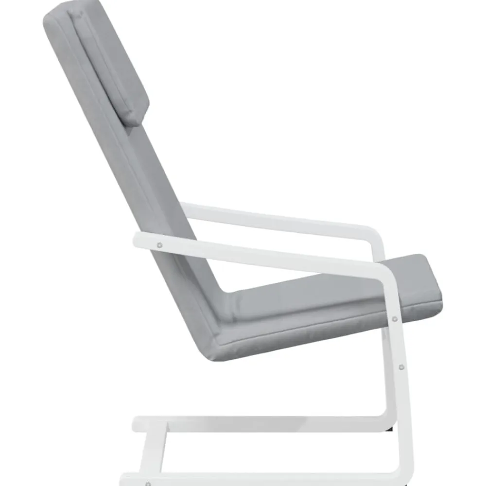 vidaXL Sillas-Sillón de relax de tela gris claro