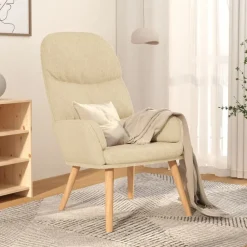 vidaXL Sillón de relax de tela Crema Outlet
