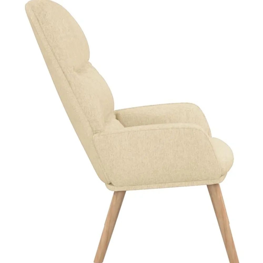 vidaXL Sillón de relax de tela Crema Outlet