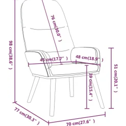 vidaXL Sillón de relax de tela Crema Outlet