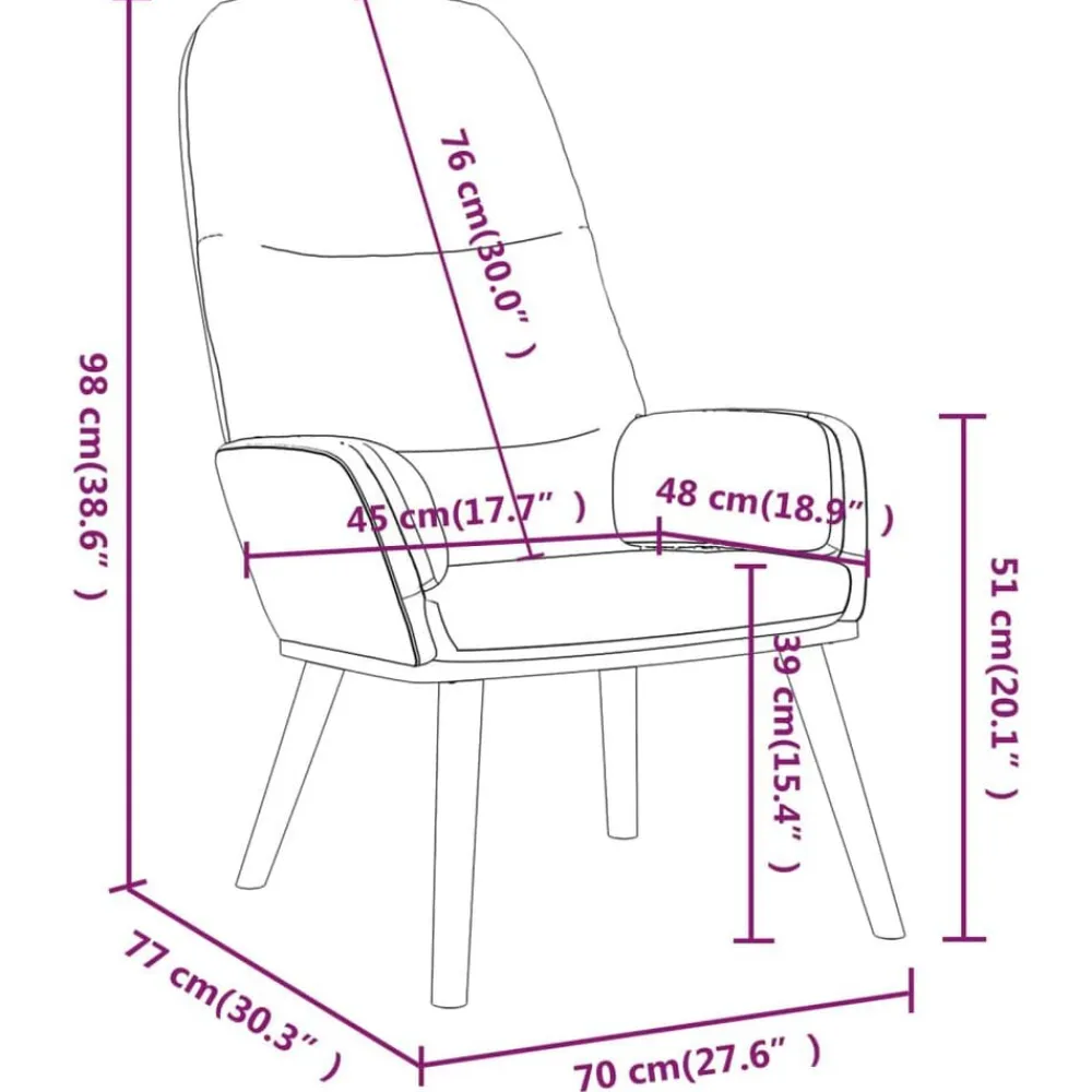 vidaXL Sillas-Sillón de relax de tela