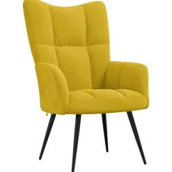 vidaXL Sillón de relax de terciopelo Amarillo mostaza Online