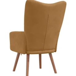 vidaXL Sillas-Sillón de relax de terciopelo marrón