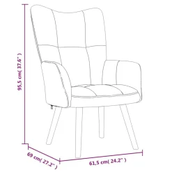 vidaXL Sillas-Sillón de relax de terciopelo marrón