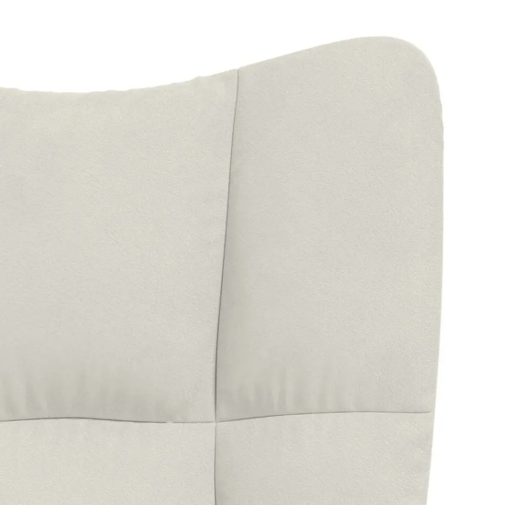 vidaXL Sillón de relax de terciopelo crema Blanco Clearance