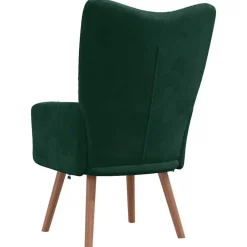 vidaXL Sillón de relax de terciopelo Verde oscuro Discount