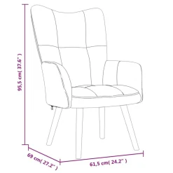vidaXL Sillón de relax de terciopelo Verde oscuro Discount