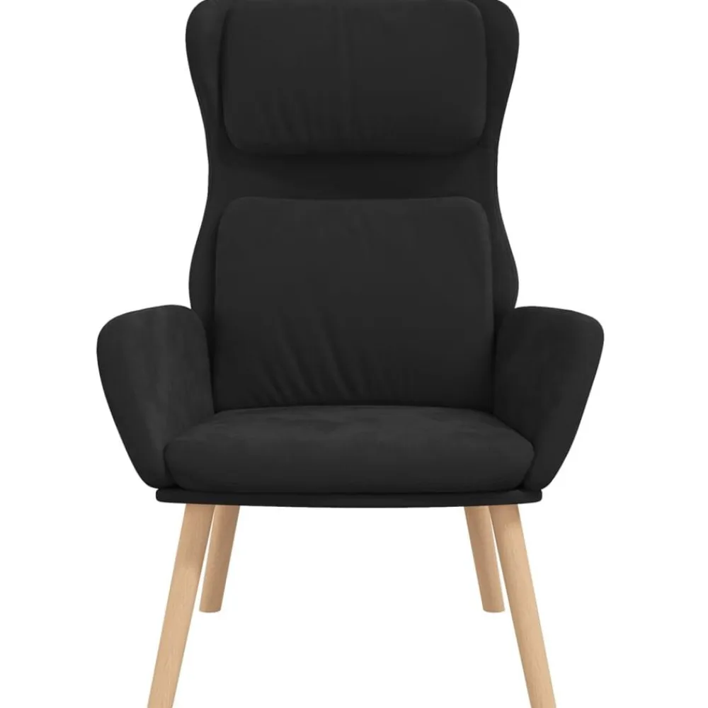 vidaXL Sillón de relax de terciopelo Negro Hot